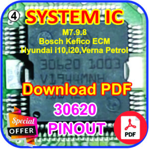 4-30620 system IC PINOUTS M7.9.8 Bosch Kefico ECM Hyundai i10,i20,Verna Petrol