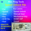 6-Kia Carens Speed Unlock File Manual Gear Key Start DCM7.1AP 42047278 391992ARD2 DD79 Hex Prog Tools File