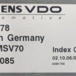 BMW N52 SIEMENS DME MSV70 ECM PINOUTS