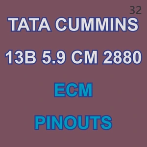 Tata Cummins 13B 5.9 CM 2880 ECM Full Ontable Pinouts Total Pin 60