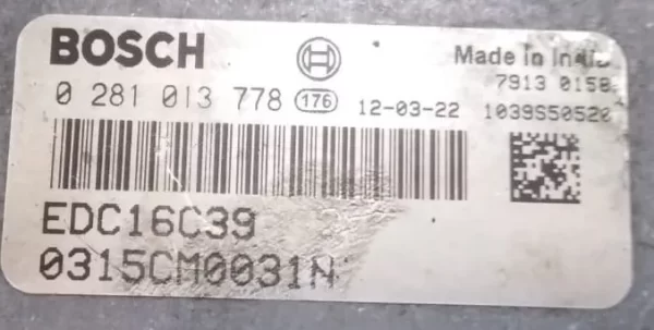 ECM Pinouts-MAHINDRA-EDC16C39
