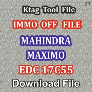 EDC17c55 immo off file mahindra maximo