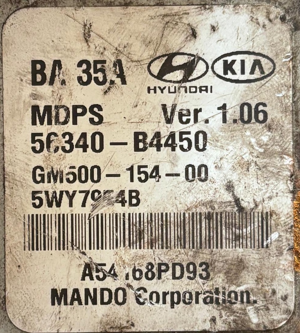 EPS BA 35A Hyundai And Kia MDPS 56340-B4450 GM500-154-00 5WY7954B
