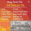 Full Data Set File Cruze Automatic Push Start EDC16C398605 0330 0281015445 96983951 AAKG 1039S34160 Ktag Tool File