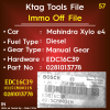Immo Off File Mahindra Xylo e4 Diesel Manual Gear Key Start EDC16C39 0281013778 0315CM0031N Ktag Tools File