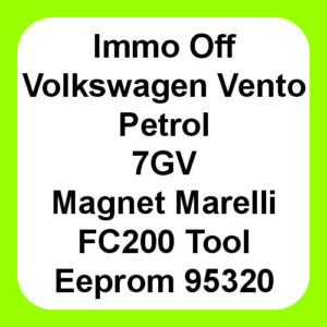 Immo Off Volkswagen Vento Petrol 7GV Magnet Marelli FC200 Tool Eeprom 95320