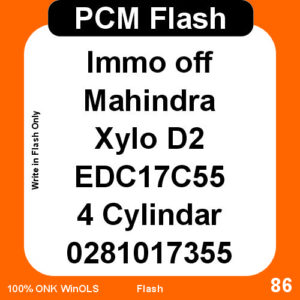 Immo Off Xylo D2 EDC17C55 4 Cylindar 0281017355 Pcm Flash