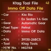 Immo off Data Kia Rio Ex Sedan 1.4 Gas Automatic Transmission Petrol HW MG7.9.8 Ktag Tool File