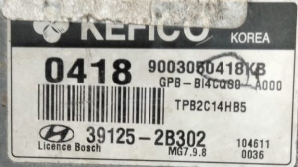 Immo off File i20 Petrol Manual Transmission Mechanical Key Start Part No 39125-2B302 HW MG7.9.8 Ktag tools file 0418 kefico ecm
