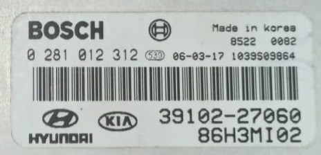 Immo off Hyundai Elantra Diesel 39102-27060 0281012312 EDC15C7 Pcm Flash