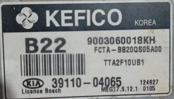 Kia Picanto Petrol Automatic MEG17.9.12.1 Push Start And Mechanical Key OS Gear Data ST10F275 ktag tools