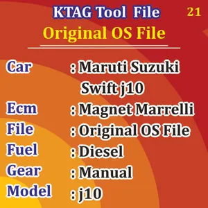 Maruti Suzuki Swift j10 Diesel Manual OS file Ktag tool Magnet Marrelli ECM