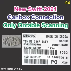 New Swift 2021 PO JC26 Canbox Connection Only Ontable Scanning 055R0 Magneti Marelli ECM 33920-55R01