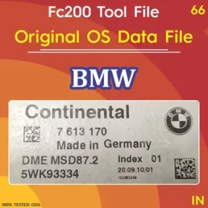OS DATA FILE BMW DME MSD87.2 5WK93347613170 FC200 TOOLS FILE