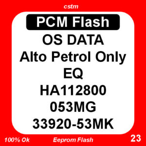 OS Data Alto Petrol Only EQ HA112800 053MG 33920-53MK PCM Flash Tool