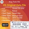 OS Data File Grand i10 Asta Petrol Manual Gear Smart Key ME17.9.11.1 BE01 39111-03200 Ktag Tools File