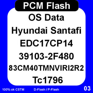 OS Data Hyundai Santafi EDC17CP14 39103-2F480 83CM40TMNVIRI2R2 PCM Flash TC1796 Dflash & Pflash