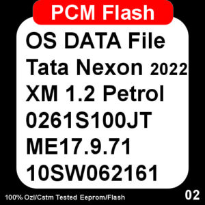 OS Data Tata Nexon XM 1.2 Petrol 2022 0261S100JT ME17.9.71 10SW062161 PCM Flash