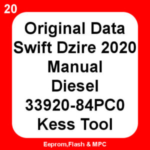 Original Data Swift Dzire 2020 Manual Diesel 33920-84PC0 Kess Tool