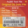 Original OS Data File BMW X1 Diesel Tc1766 EDC17CP02 Part No 0281017550 DDE 8512498 1236 0326 030696919 Fc200 Tools File