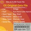 Original OS Data File Ertiga Pure Petrol with Hybrid Key Start Manual Gear Q4 33920-72RP0 ME17.9.64 TC1724 0261S22417 Ktm And Fc200 Tools File