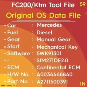 Original OS Data File Mercedes Manual Gear Diesel Mechanical key Start A0034468840 Tools FC200 file