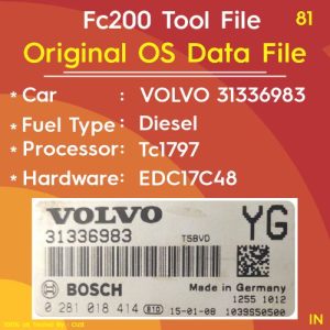 Original OS Data File VOLVO Diesel 31336983 YG EDC17CP48 Part No: 0281018414 Processor TC1797 Fc200 Tools File