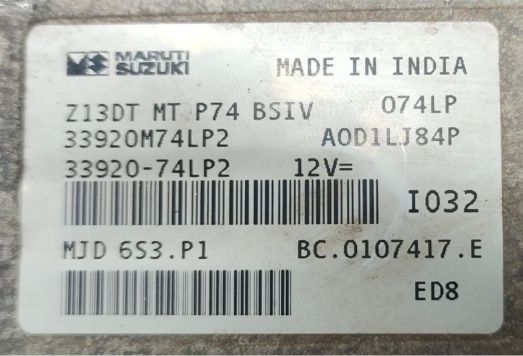 Original OS Data Maruti Swift Magnet Marelli Diesel Manual Gear Mechanical Key Start 33920-74LP2 IO32 Z13DT MT P74 BSIV 33920M74LP2 ktag tool file