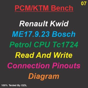 Read and Write ECM Renault Kwid ME17.9.23 Bosch Petrol CPU TC1724 PCMKtm Tools Connection