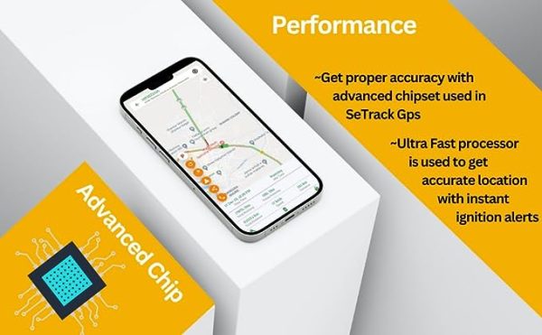 SeTrack GPS Tracker Device with Android and iOS Mobile App with Engine Lock and Anti Theft Alarm for Car, Bike, Truck and Bus