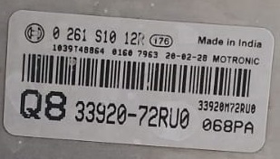 Speed Unlock Ertiga Pure Petrol Q8 33920-72RU0 ME17.9.64 Pcm Flash Tool