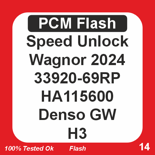 Speed Unlock Wagnor 2024 H3 33920-69RP HA115600 Denso GW PCM Flash Tools