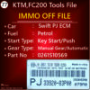 Swift Petrol PJ ECM Immo off file 0261S10569 33920-83P00 ktm kt200 fc200 tools file