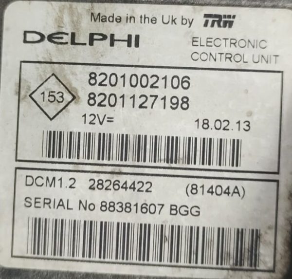 Original OS Data Duster Diesel Manual Transmission Mechanical Key Start Ktag Tool File DCM1.2 Delphi ECM