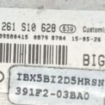 ECM Full Pinouts Hyundai i20 Asta ME17.9.21 0261S10628 BIG5