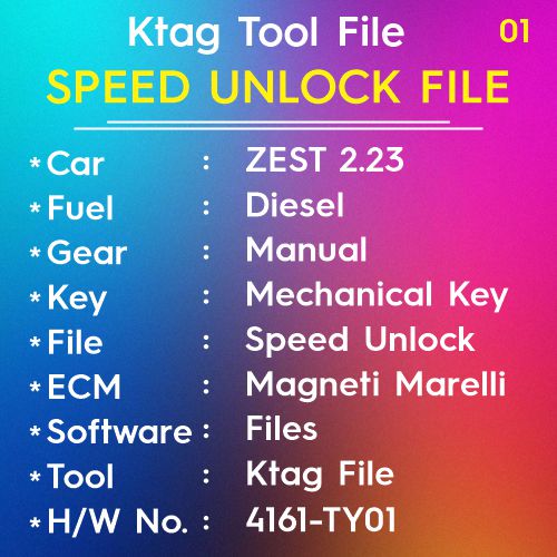 Speed Unlock Zest 4161-TY01 2.23 Non ABS Mechanical Key Start