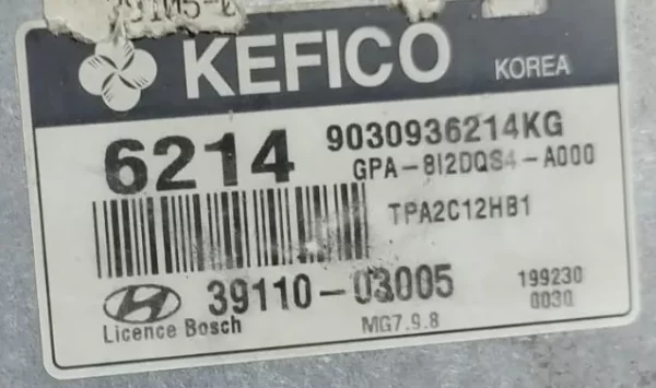 i10 Petrol Automatic Original Gear OS File-MG7.9.8-39110-03005-Using Ktag-6 Screw - Image 2