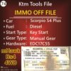 immo off File Scorpio S4 plus Diesel EDC17C55 Manual Gear Key Start mHawk BS4 4WD ktm Tools file